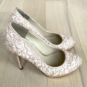 Spring: Platform Stiletto Heels Cream